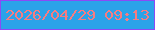 文字の大きさ：5、枠の色：8b4af6、背景の色：2ba3e9、文字の色：f77c81 無料ブログパーツのブログ時計