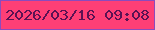 文字の大きさ：5、枠の色：8b4bbd、背景の色：fe3f76、文字の色：5b1253 無料ブログパーツのブログ時計