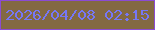 文字の大きさ：4、枠の色：8b4bd3、背景の色：836942、文字の色：7677f6 無料ブログパーツのブログ時計