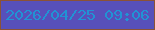 文字の大きさ：5、枠の色：8b5236、背景の色：5750ba、文字の色：2193d4 無料ブログパーツのブログ時計