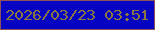 文字の大きさ：5、枠の色：8b5258、背景の色：0703c3、文字の色：8b7641 無料ブログパーツのブログ時計