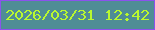 文字の大きさ：2、枠の色：8b52ec、背景の色：4f8d95、文字の色：b9f92f 無料ブログパーツのブログ時計