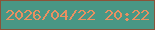 文字の大きさ：4、枠の色：8b5339、背景の色：499785、文字の色：e99061 無料ブログパーツのブログ時計