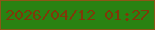 文字の大きさ：3、枠の色：8b5616、背景の色：298212、文字の色：7f3809 無料ブログパーツのブログ時計