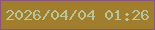 文字の大きさ：3、枠の色：8b567b、背景の色：a07e2e、文字の色：b9c599 無料ブログパーツのブログ時計
