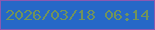 文字の大きさ：4、枠の色：8b58b1、背景の色：2668c7、文字の色：71935c 無料ブログパーツのブログ時計
