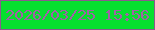 文字の大きさ：1、枠の色：8b598e、背景の色：06df2f、文字の色：a061a6 無料ブログパーツのブログ時計
