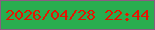 文字の大きさ：1、枠の色：8b5b82、背景の色：29ad4f、文字の色：e51501 無料ブログパーツのブログ時計