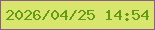 文字の大きさ：1、枠の色：8b5b8a、背景の色：d8e66d、文字の色：669917 無料ブログパーツのブログ時計