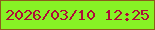 文字の大きさ：3、枠の色：8b5e1b、背景の色：87f225、文字の色：ae0c39 無料ブログパーツのブログ時計