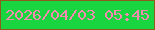 文字の大きさ：5、枠の色：8b5e1e、背景の色：18d540、文字の色：f38bb1 無料ブログパーツのブログ時計