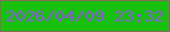 文字の大きさ：2、枠の色：8b6a5d、背景の色：17c10e、文字の色：8f52e3 無料ブログパーツのブログ時計