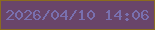 文字の大きさ：1、枠の色：8b6b1f、背景の色：69456a、文字の色：7970af 無料ブログパーツのブログ時計
