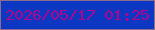 文字の大きさ：2、枠の色：8b6e8d、背景の色：0c37c3、文字の色：ad028e 無料ブログパーツのブログ時計