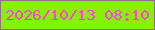 文字の大きさ：1、枠の色：8b7483、背景の色：89f004、文字の色：f646df 無料ブログパーツのブログ時計