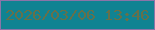 文字の大きさ：3、枠の色：8b74a8、背景の色：108392、文字の色：66704a 無料ブログパーツのブログ時計