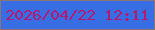 文字の大きさ：3、枠の色：8b7574、背景の色：386ee3、文字の色：b51a72 無料ブログパーツのブログ時計