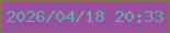文字の大きさ：1、枠の色：8b7647、背景の色：98519f、文字の色：67a8a8 無料ブログパーツのブログ時計