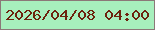 文字の大きさ：3、枠の色：8b7978、背景の色：a7f0bd、文字の色：6d230d 無料ブログパーツのブログ時計
