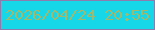 文字の大きさ：2、枠の色：8b7cad、背景の色：16d7e7、文字の色：a1b86f 無料ブログパーツのブログ時計