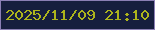 文字の大きさ：5、枠の色：8b7fb5、背景の色：161e3e、文字の色：adb41c 無料ブログパーツのブログ時計