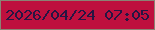 文字の大きさ：5、枠の色：8b8374、背景の色：be103e、文字の色：281543 無料ブログパーツのブログ時計