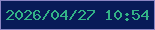 文字の大きさ：1、枠の色：8b84c3、背景の色：081a58、文字の色：33b287 無料ブログパーツのブログ時計