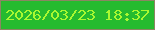 文字の大きさ：2、枠の色：8b8563、背景の色：25bb2f、文字の色：a9f831 無料ブログパーツのブログ時計