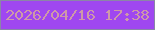 文字の大きさ：4、枠の色：8b85a7、背景の色：9f47f0、文字の色：ce99a8 無料ブログパーツのブログ時計