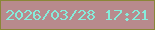 文字の大きさ：2、枠の色：8b8638、背景の色：b88a8d、文字の色：86ecdb 無料ブログパーツのブログ時計
