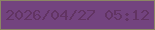 文字の大きさ：3、枠の色：8b8664、背景の色：73437f、文字の色：623463 無料ブログパーツのブログ時計