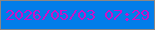 文字の大きさ：1、枠の色：8b8685、背景の色：017dea、文字の色：c913c8 無料ブログパーツのブログ時計