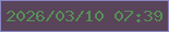文字の大きさ：2、枠の色：8b87c5、背景の色：594459、文字の色：569056 無料ブログパーツのブログ時計