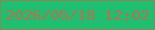 文字の大きさ：5、枠の色：8b8856、背景の色：1fbe70、文字の色：b37250 無料ブログパーツのブログ時計