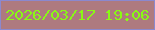 文字の大きさ：4、枠の色：8b88ce、背景の色：ae7a7f、文字の色：89f915 無料ブログパーツのブログ時計