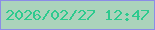 文字の大きさ：1、枠の色：8b8ce6、背景の色：abd3bb、文字の色：2dca8e 無料ブログパーツのブログ時計