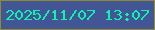 文字の大きさ：1、枠の色：8b8d30、背景の色：425696、文字の色：0ef4af 無料ブログパーツのブログ時計