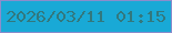 文字の大きさ：2、枠の色：8b8dcb、背景の色：19a9d6、文字の色：32787e 無料ブログパーツのブログ時計