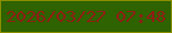 文字の大きさ：1、枠の色：8b8f01、背景の色：2f6200、文字の色：901d15 無料ブログパーツのブログ時計