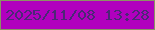 文字の大きさ：1、枠の色：8b9264、背景の色：b100be、文字の色：4b2876 無料ブログパーツのブログ時計