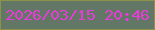 文字の大きさ：5、枠の色：8b9348、背景の色：627765、文字の色：ea3bd8 無料ブログパーツのブログ時計