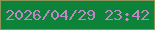 文字の大きさ：2、枠の色：8b9559、背景の色：0d8239、文字の色：be87c6 無料ブログパーツのブログ時計