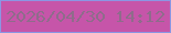 文字の大きさ：5、枠の色：8b96e3、背景の色：c655a9、文字の色：8f6c8b 無料ブログパーツのブログ時計