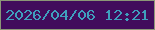 文字の大きさ：1、枠の色：8b9777、背景の色：410c5c、文字の色：3f9fbe 無料ブログパーツのブログ時計