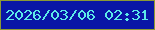 文字の大きさ：4、枠の色：8b9a34、背景の色：0916a6、文字の色：5cece8 無料ブログパーツのブログ時計