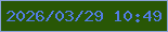 文字の大きさ：1、枠の色：8ba3da、背景の色：295706、文字の色：527de4 無料ブログパーツのブログ時計