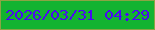 文字の大きさ：3、枠の色：8ba444、背景の色：13b331、文字の色：4b08f2 無料ブログパーツのブログ時計