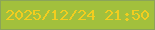 文字の大きさ：1、枠の色：8ba459、背景の色：a2c03c、文字の色：f2cd1f 無料ブログパーツのブログ時計