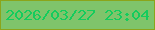 文字の大きさ：3、枠の色：8ba51b、背景の色：7fc46b、文字の色：14cc5d 無料ブログパーツのブログ時計