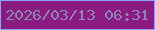 文字の大きさ：2、枠の色：8ba5f6、背景の色：8c1b81、文字の色：8985b7 無料ブログパーツのブログ時計